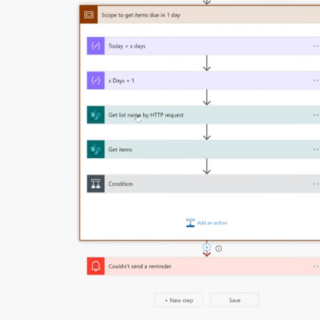 Screenshot of a Power Automate workflow