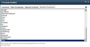 Nintex Trim runtime function