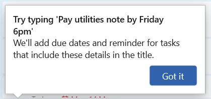 Try typing 'Pay utilities note by Friday 6pm'